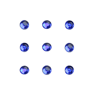 Kamienky štrasové, tmavo modré okrúhle 20ks