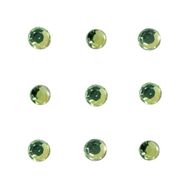 Kamienky štrasové, briliantovo zelené okrúhle 20ks
