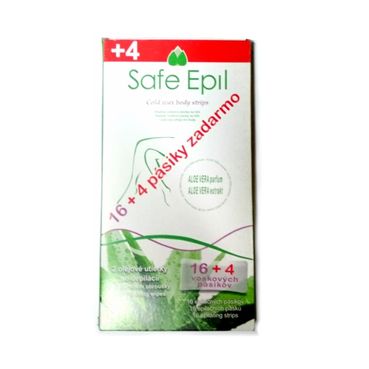Safe epil na telo 16+4 náplasti + 2x2,5ml podepilačné utierky
