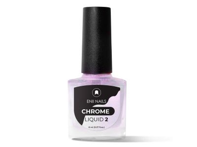 Tekutý chrómový prášok CHROME LIQUID 2, svetlo ružová aurora, 8ml